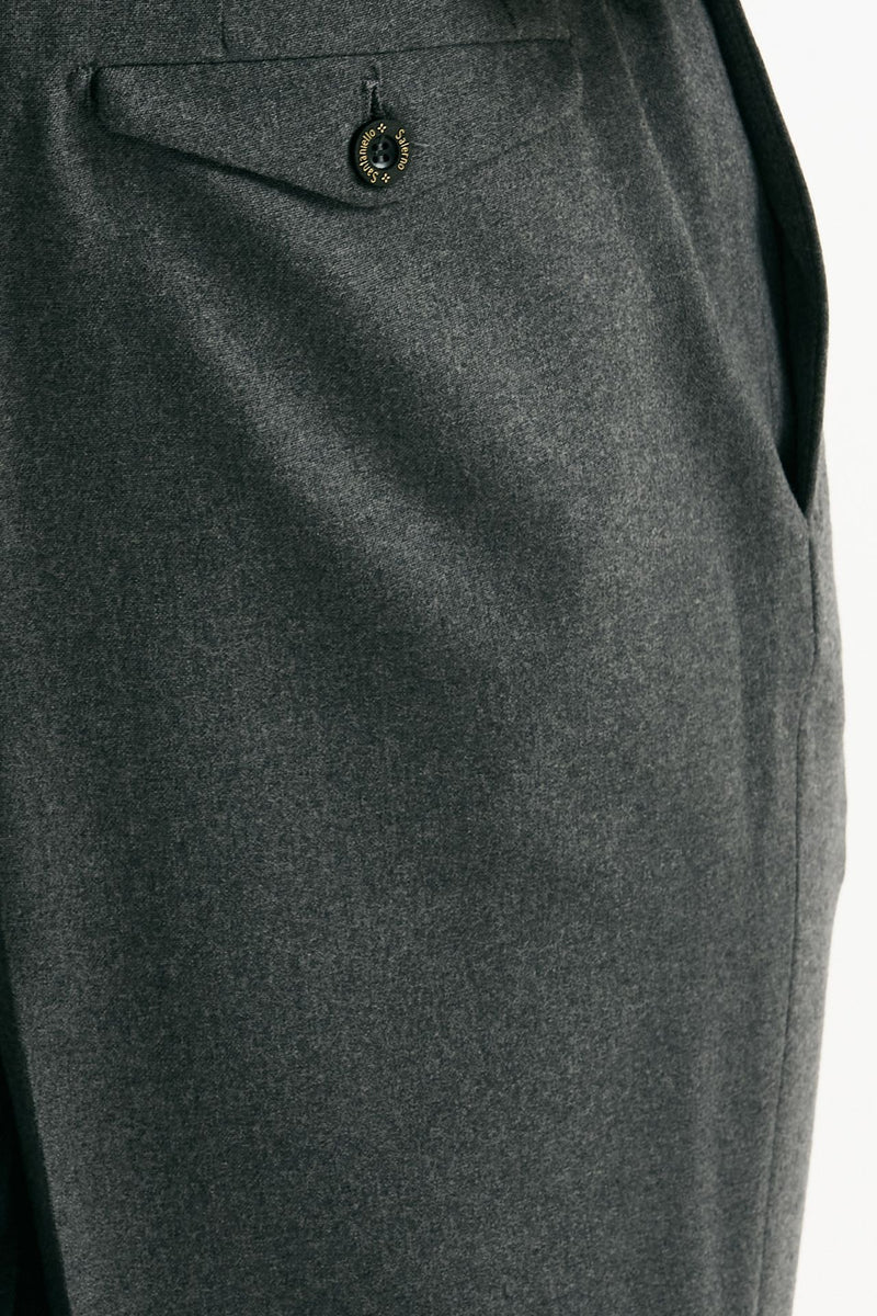 Pantalone in misto lana stretch grigio men Santaniello - 7