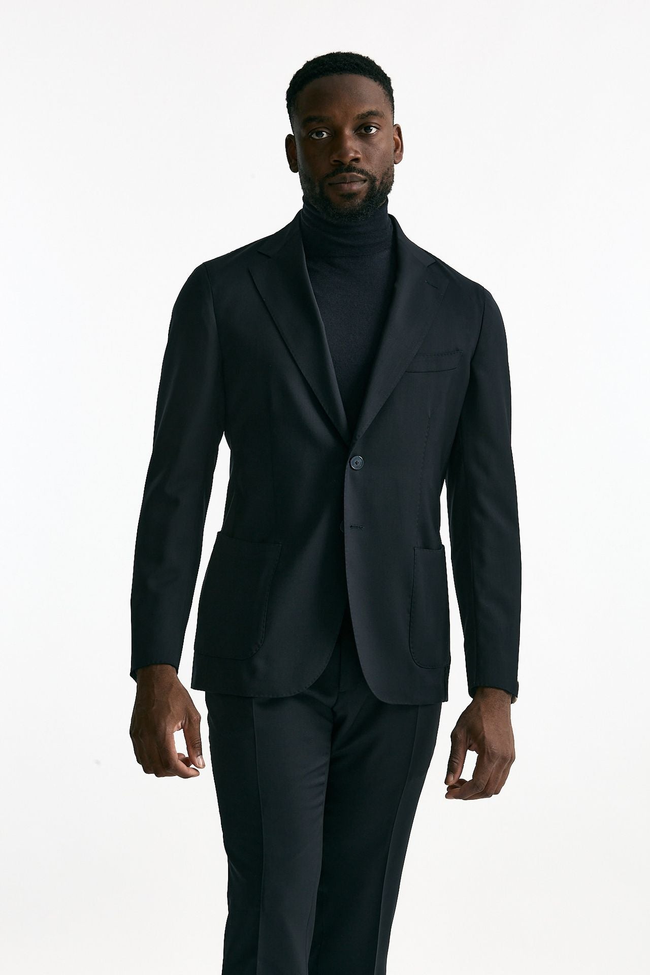 Abito monopetto lana e cashmere blu men Santaniello - 2