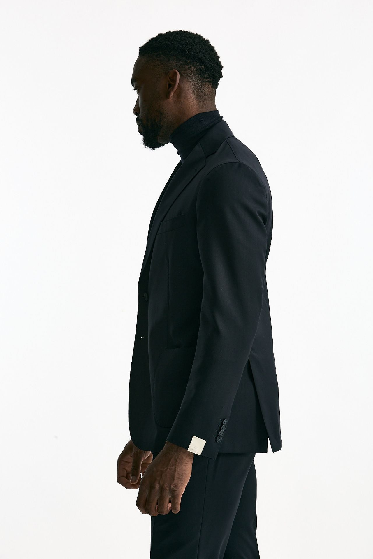 Abito monopetto lana e cashmere blu men Santaniello - 3