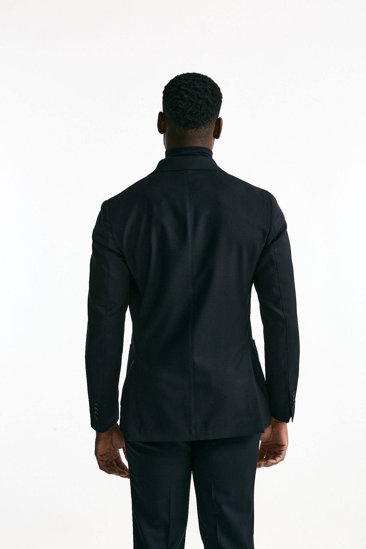 Abito monopetto lana e cashmere blu men Santaniello - 4