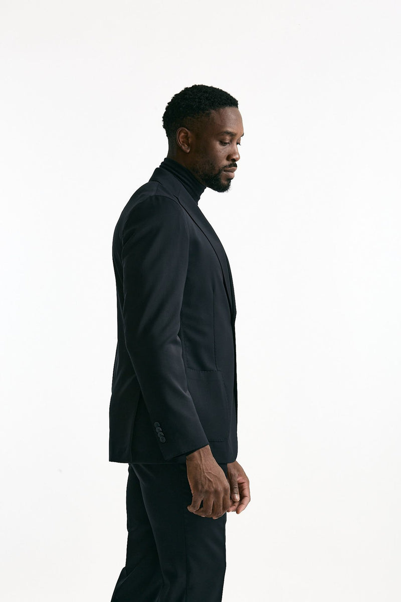 Abito monopetto lana e cashmere blu men Santaniello - 5