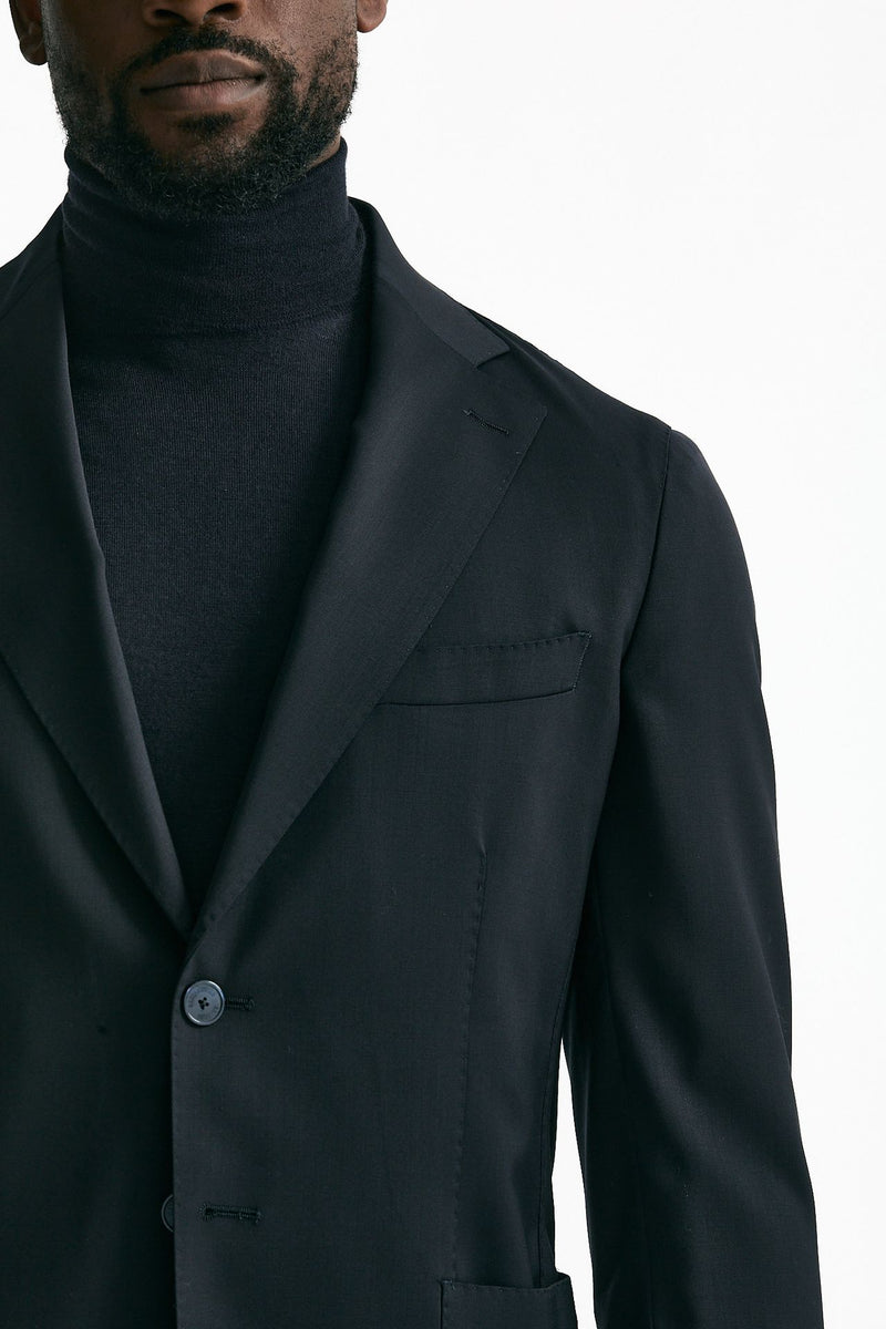 Abito monopetto lana e cashmere blu men Santaniello - 6