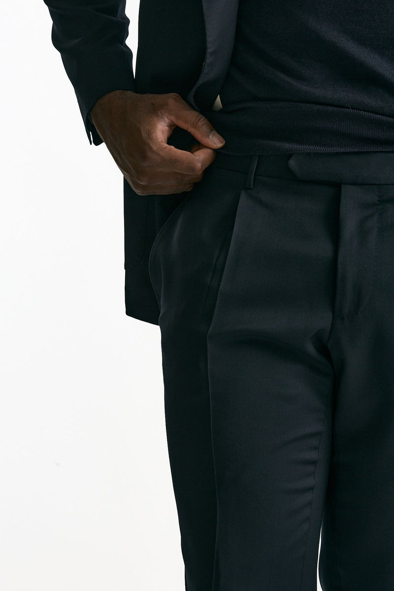 Abito monopetto lana e cashmere blu men Santaniello - 8