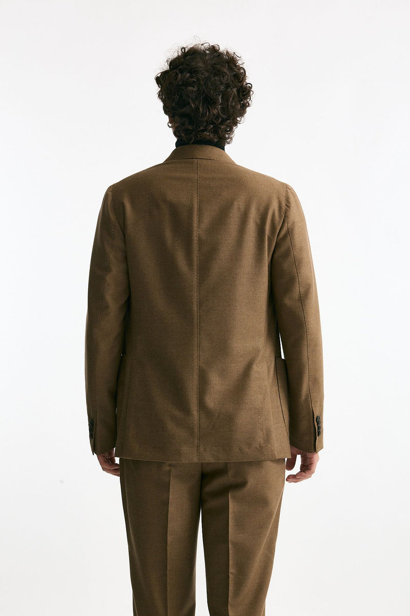 Abito doppiopetto lana e cashmere cammello men Santaniello - 4