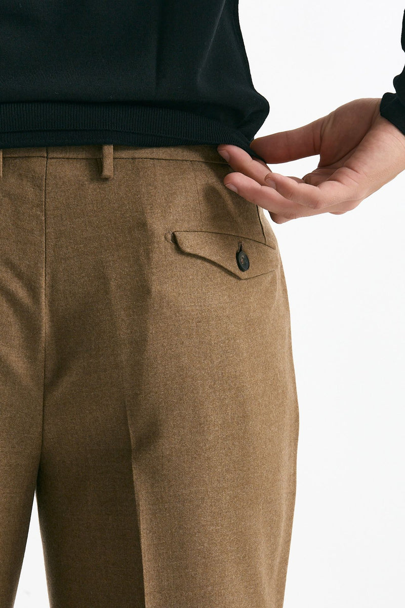 Abito doppiopetto lana e cashmere cammello men Santaniello - 9