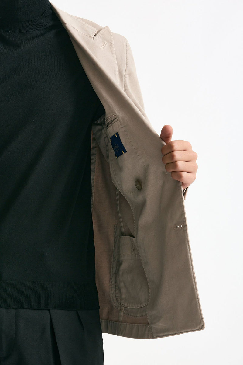 Giacca doppiopetto beige chiaro men Santaniello - 5