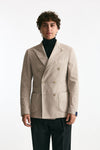 Giacca doppiopetto beige chiaro men Santaniello - 7