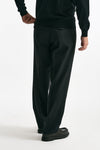 Pantalone in misto lana stretch nero men Santaniello - 4