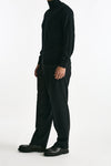Pantalone in misto lana stretch nero men Santaniello - 1