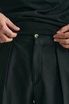 Pantalone in misto lana stretch nero men Santaniello - 6