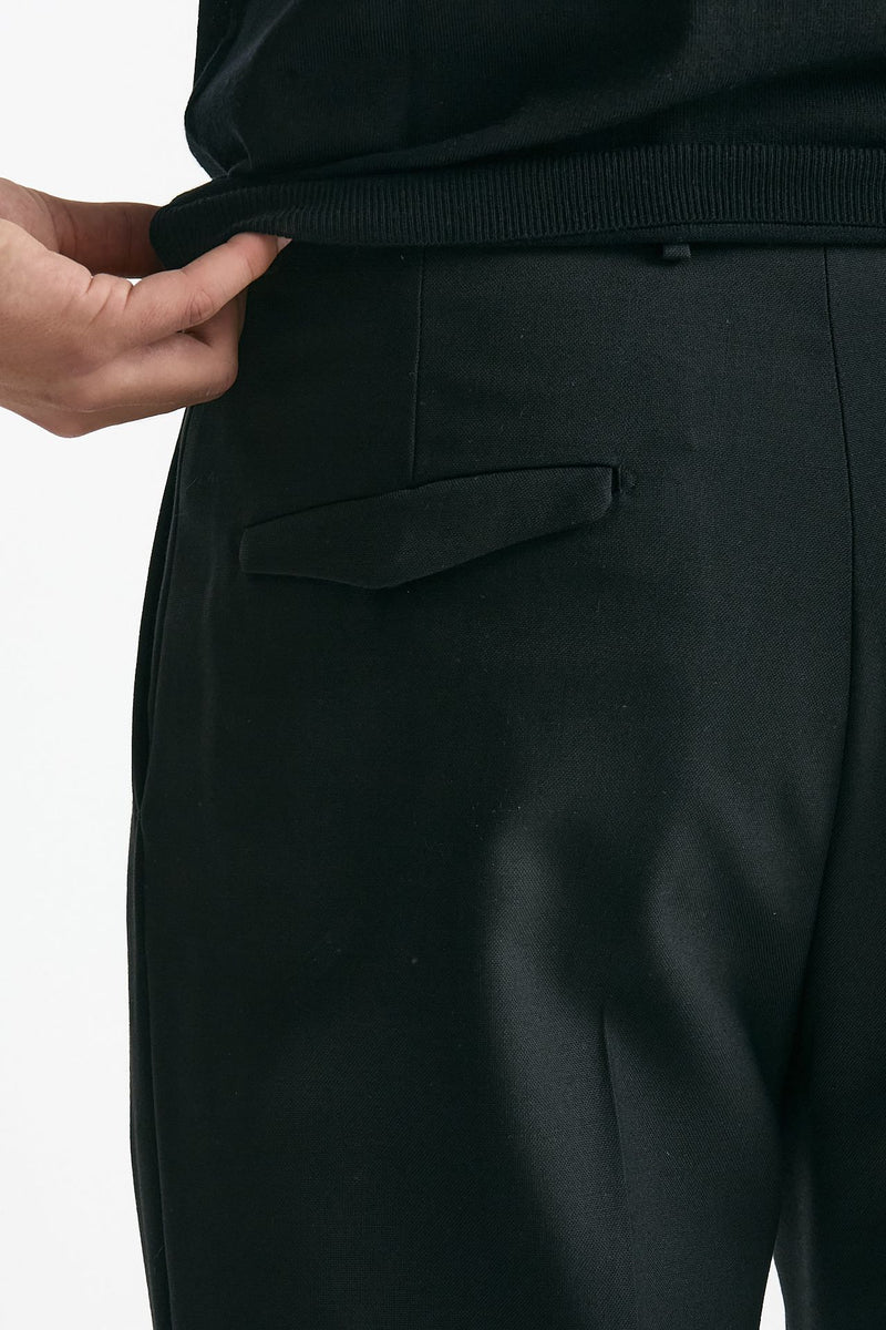 Pantalone in misto lana stretch nero men Santaniello - 7