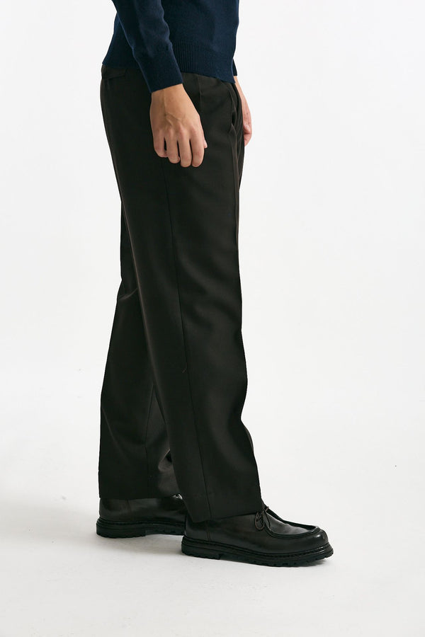 Pantalone in misto lana stretch marrone men Santaniello