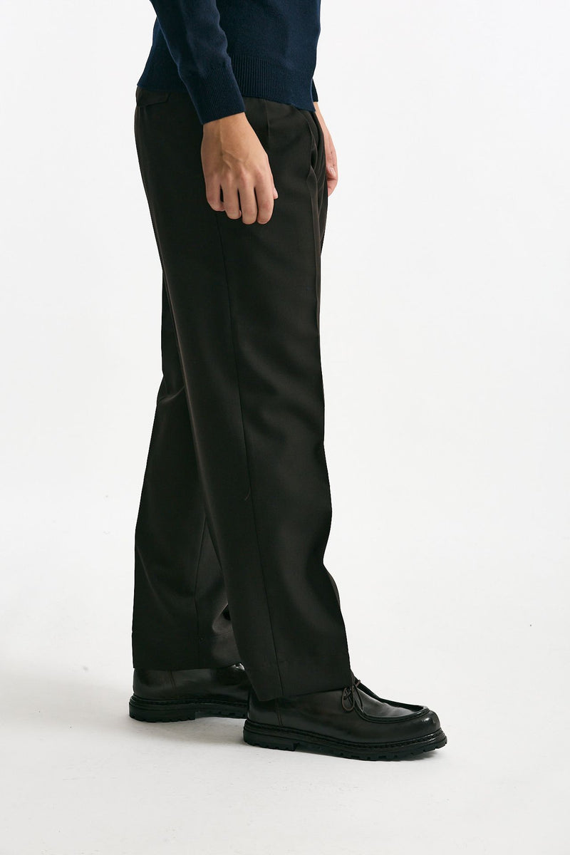 Pantalone in misto lana stretch marrone men Santaniello - 1