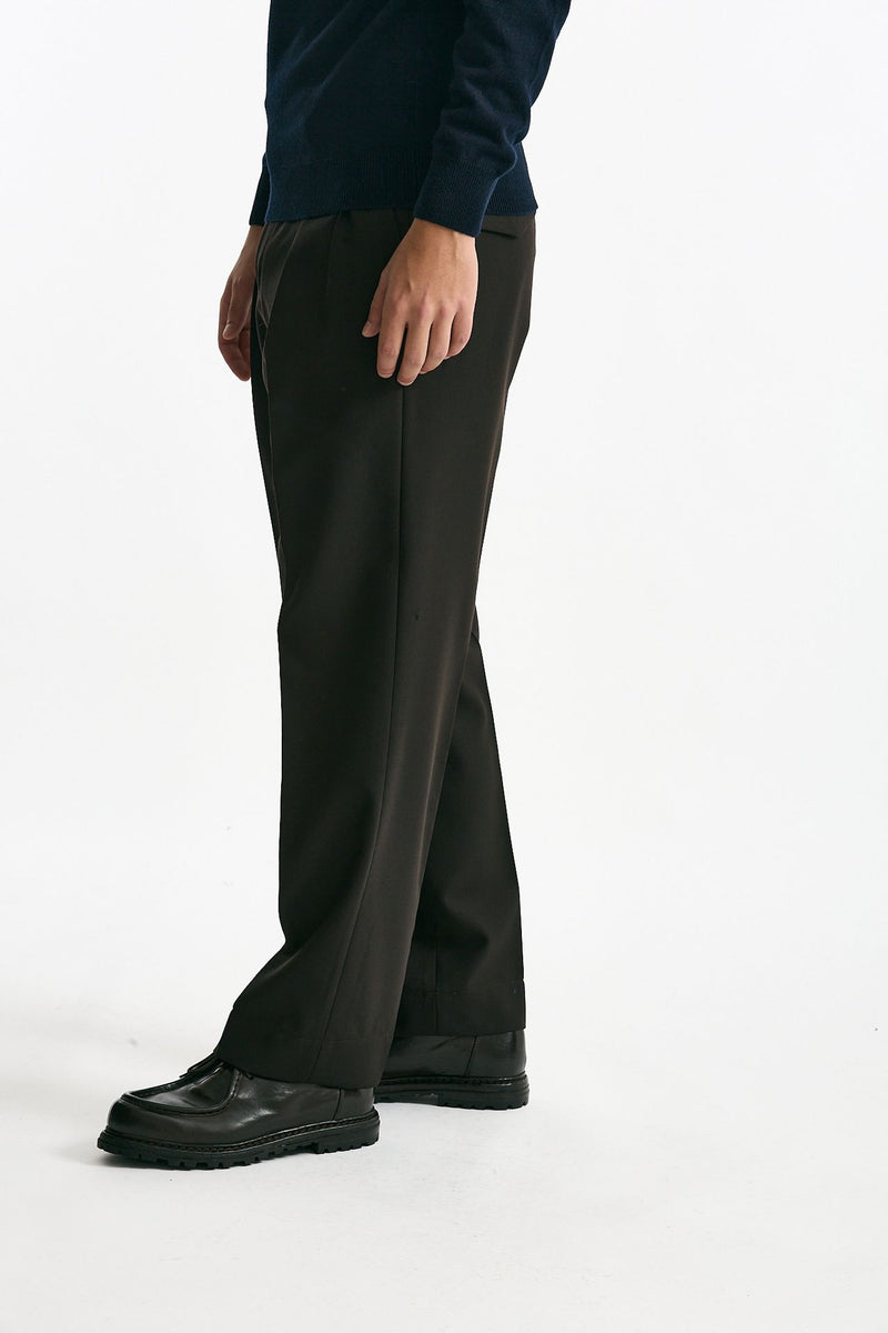 Pantalone in misto lana stretch marrone men Santaniello - 4