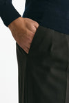 Pantalone in misto lana stretch marrone men Santaniello - 5