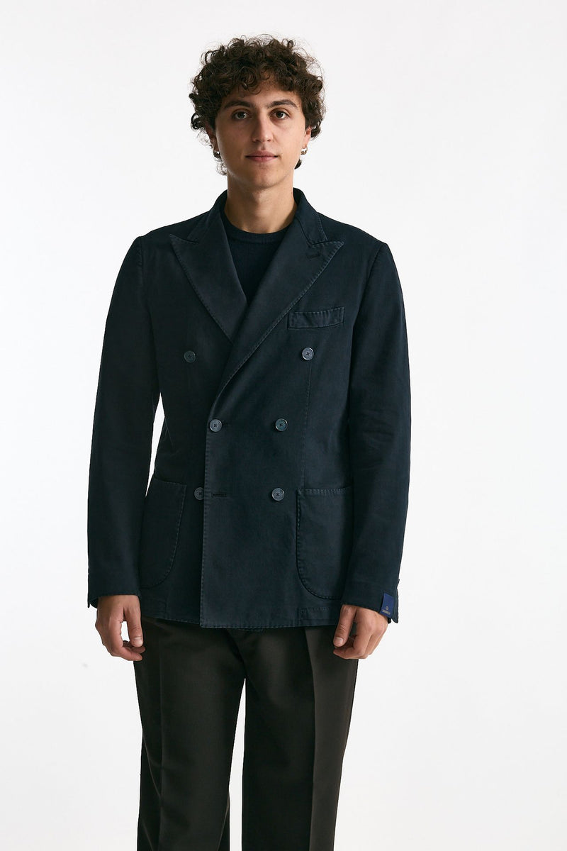 Giacca doppiopetto blu men Santaniello - 1