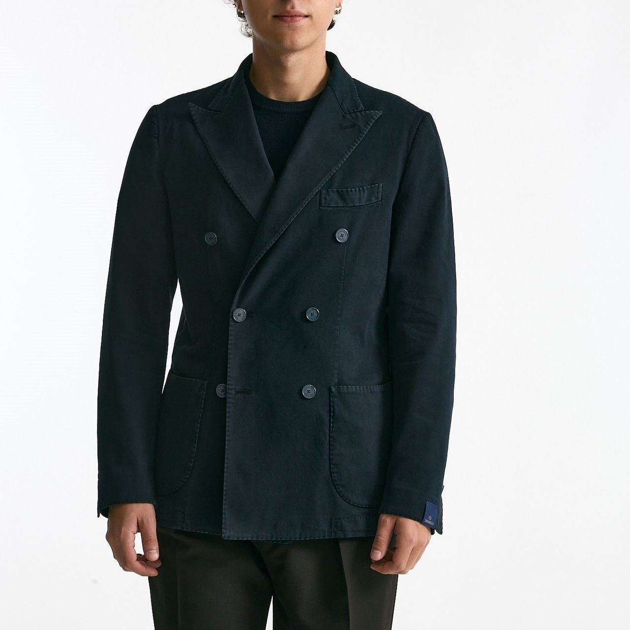 Giacca doppiopetto blu men Santaniello - 8