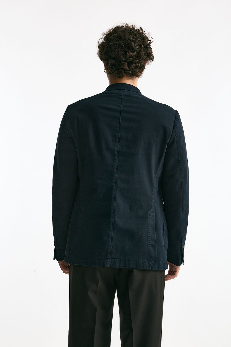 Giacca doppiopetto blu men Santaniello - 4