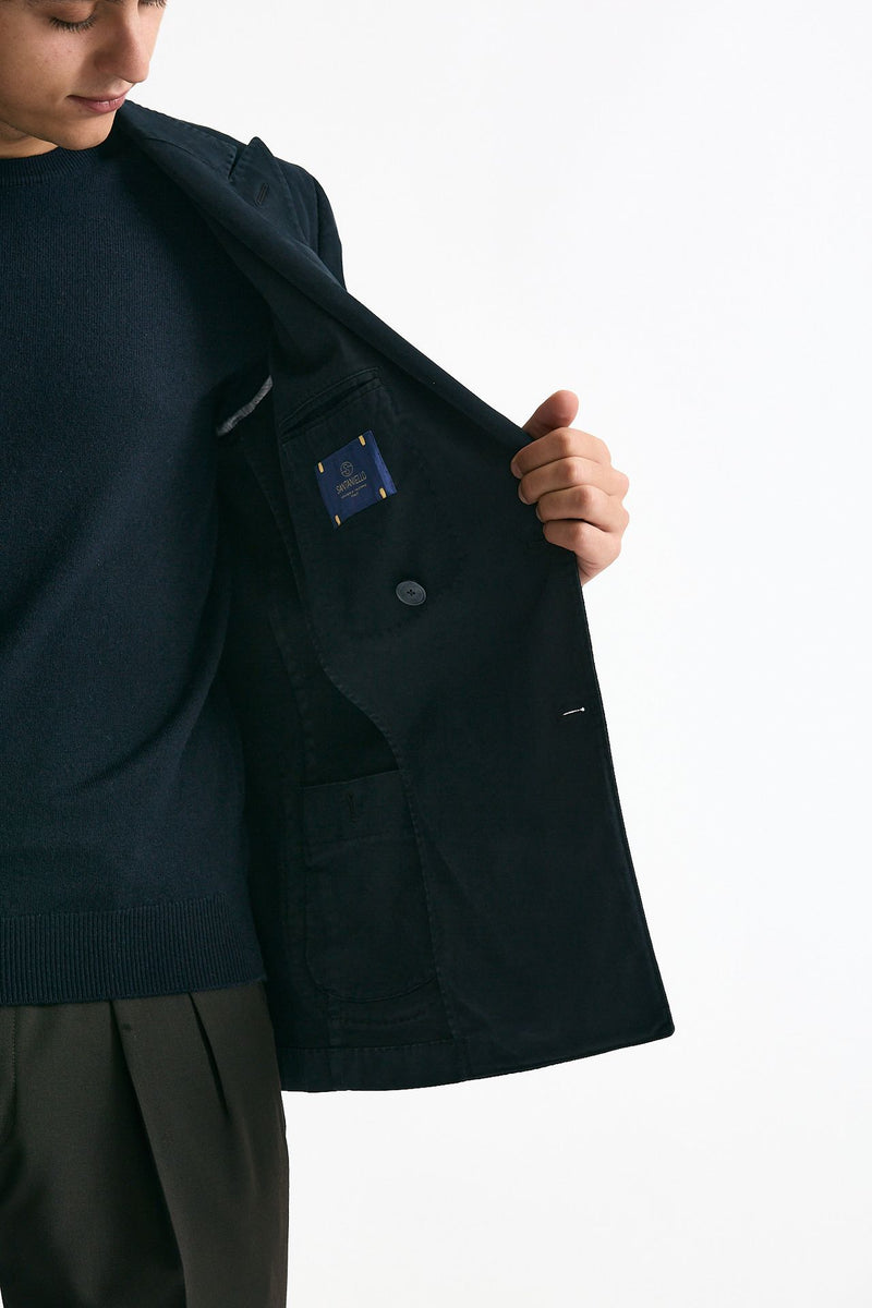 Giacca doppiopetto blu men Santaniello - 6