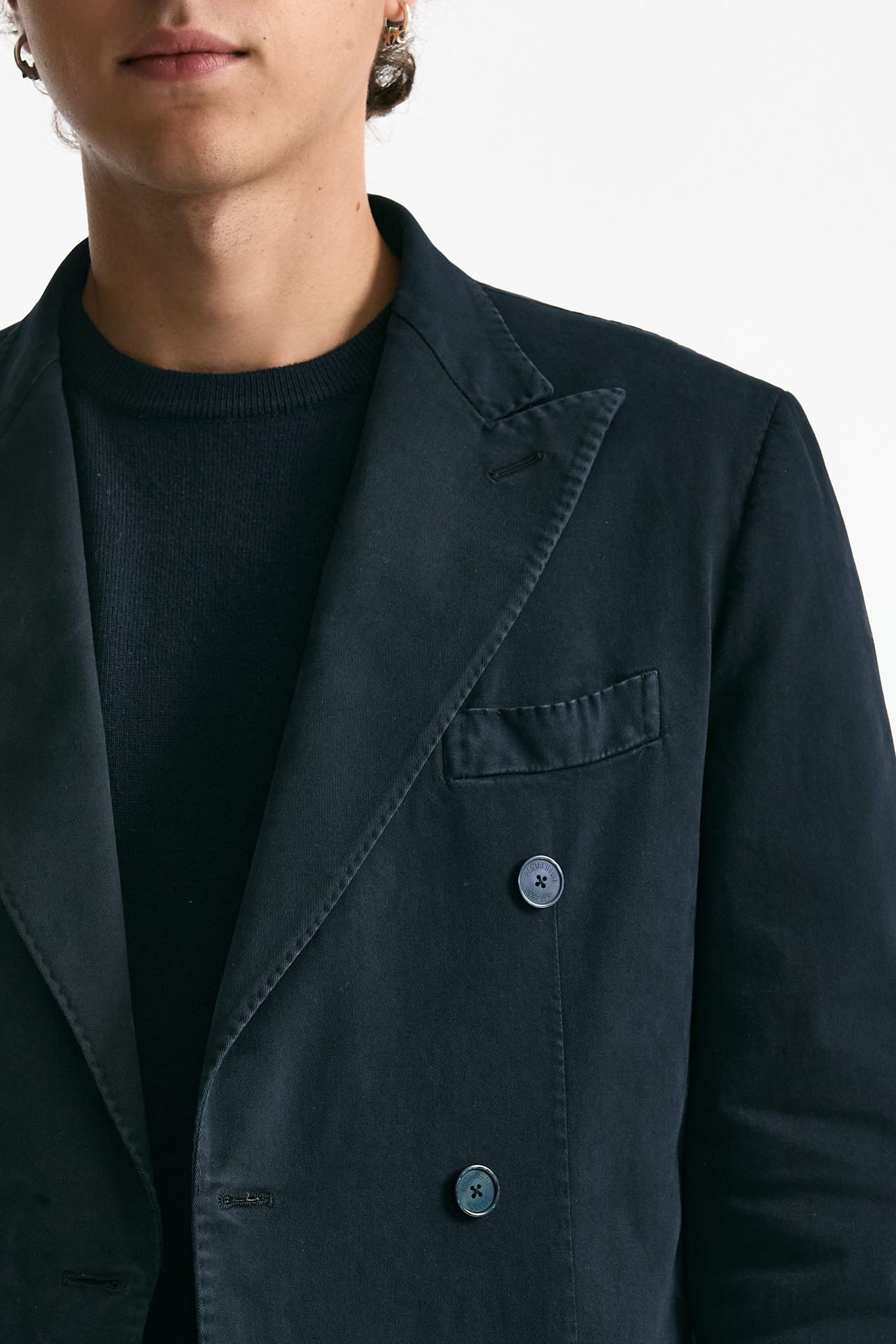 Giacca doppiopetto blu men Santaniello - 7