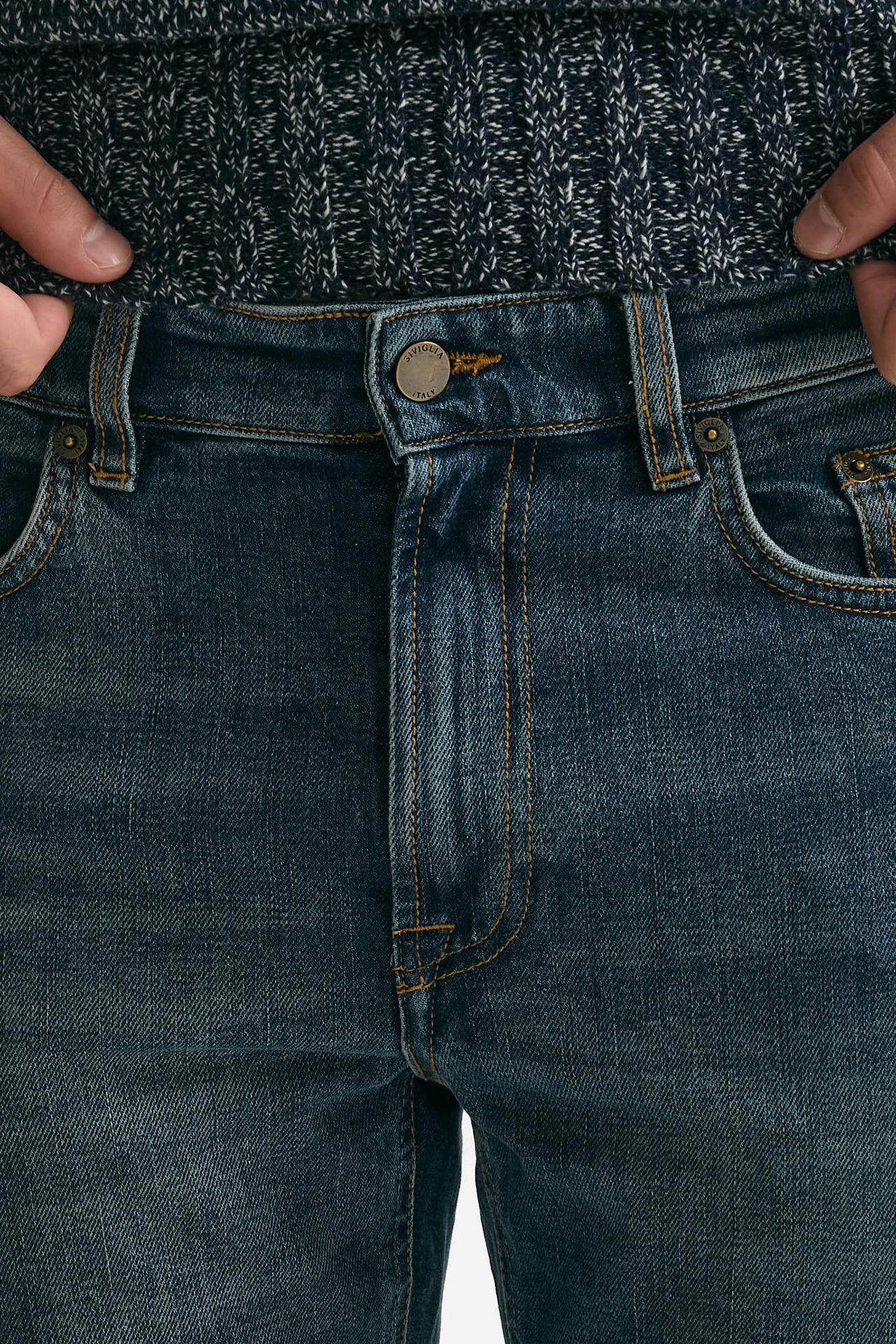 Jeans lavaggio medio stretch stone washed men Siviglia - 6