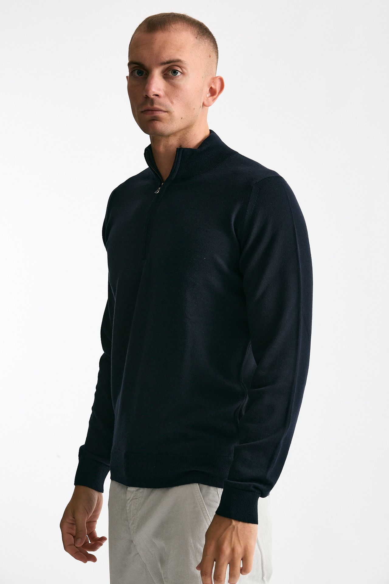Maglia TAPTON in lana blu men John smedley - 3