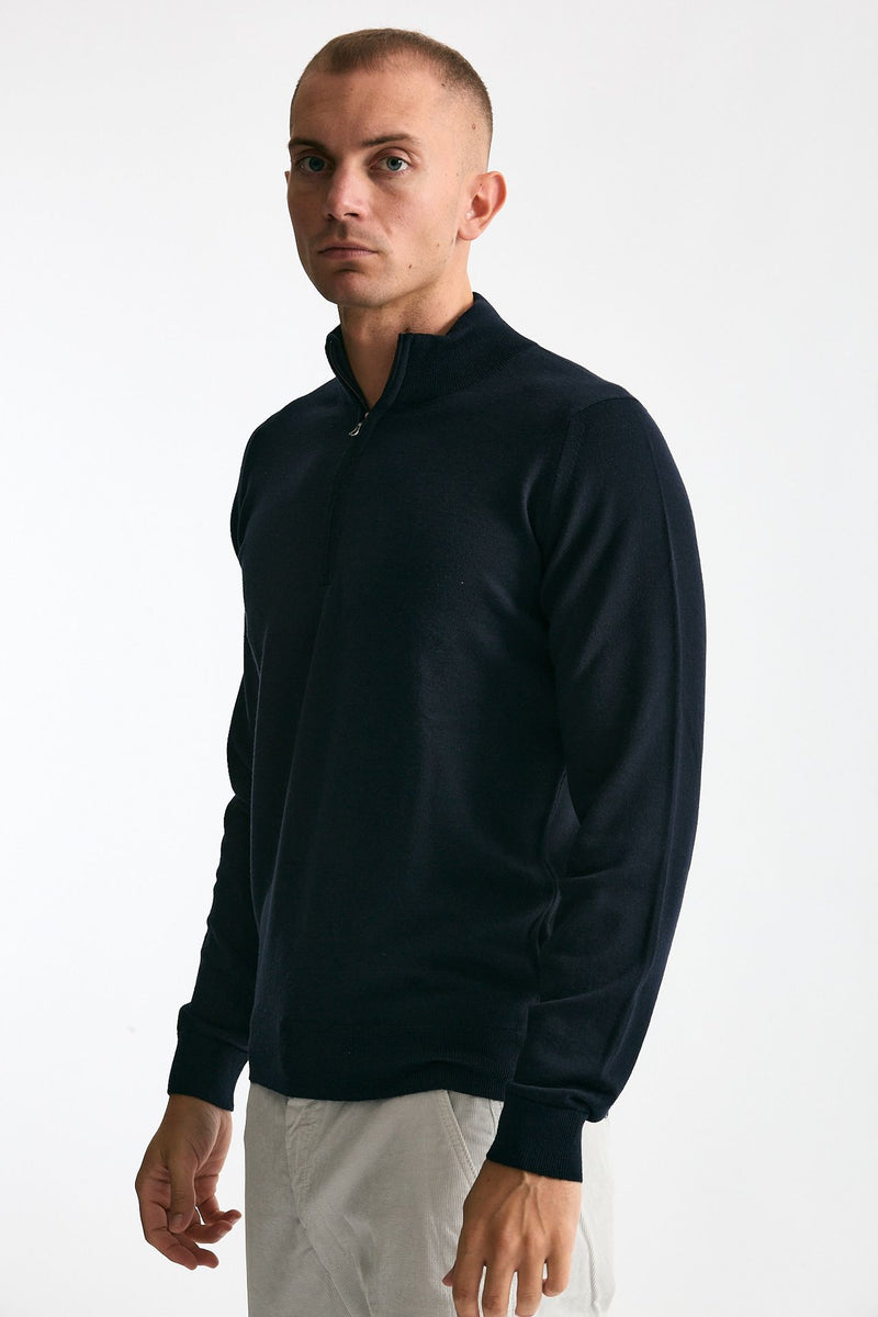Maglia TAPTON in lana blu men John smedley - 3