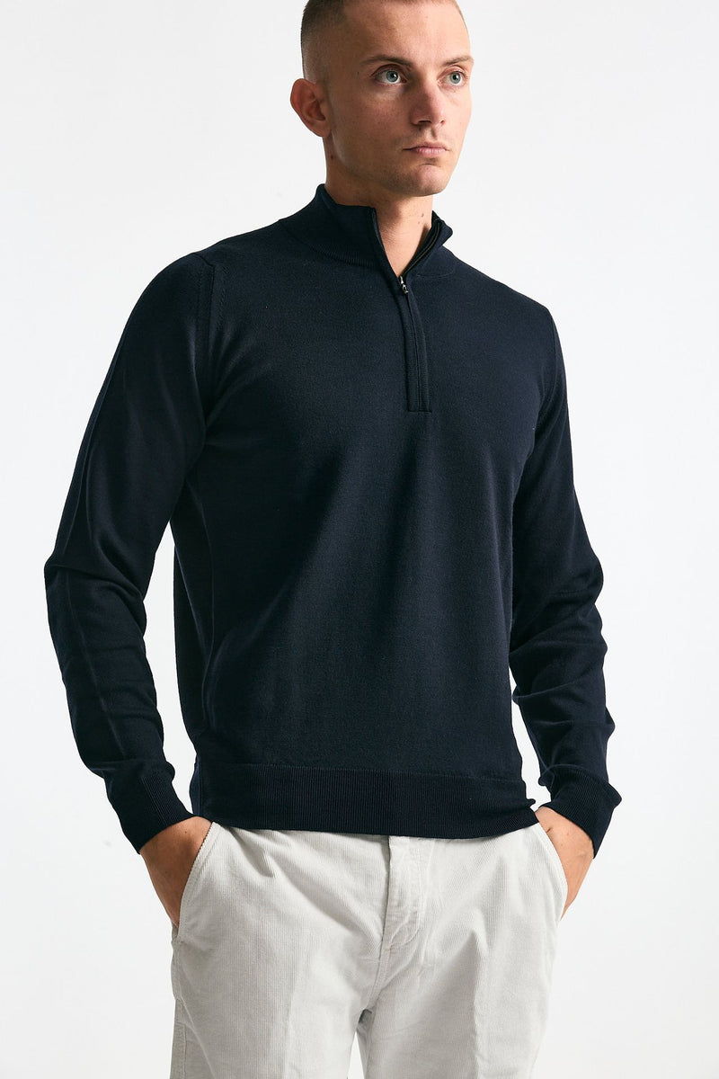 Maglia TAPTON in lana blu men John smedley - 1