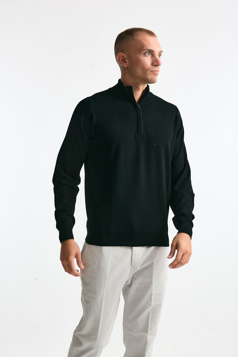 Maglia TAPTON in lana nero men John smedley - 1