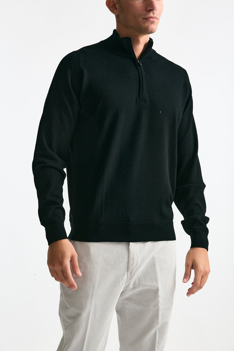 Maglia TAPTON in lana nero men John smedley - 4