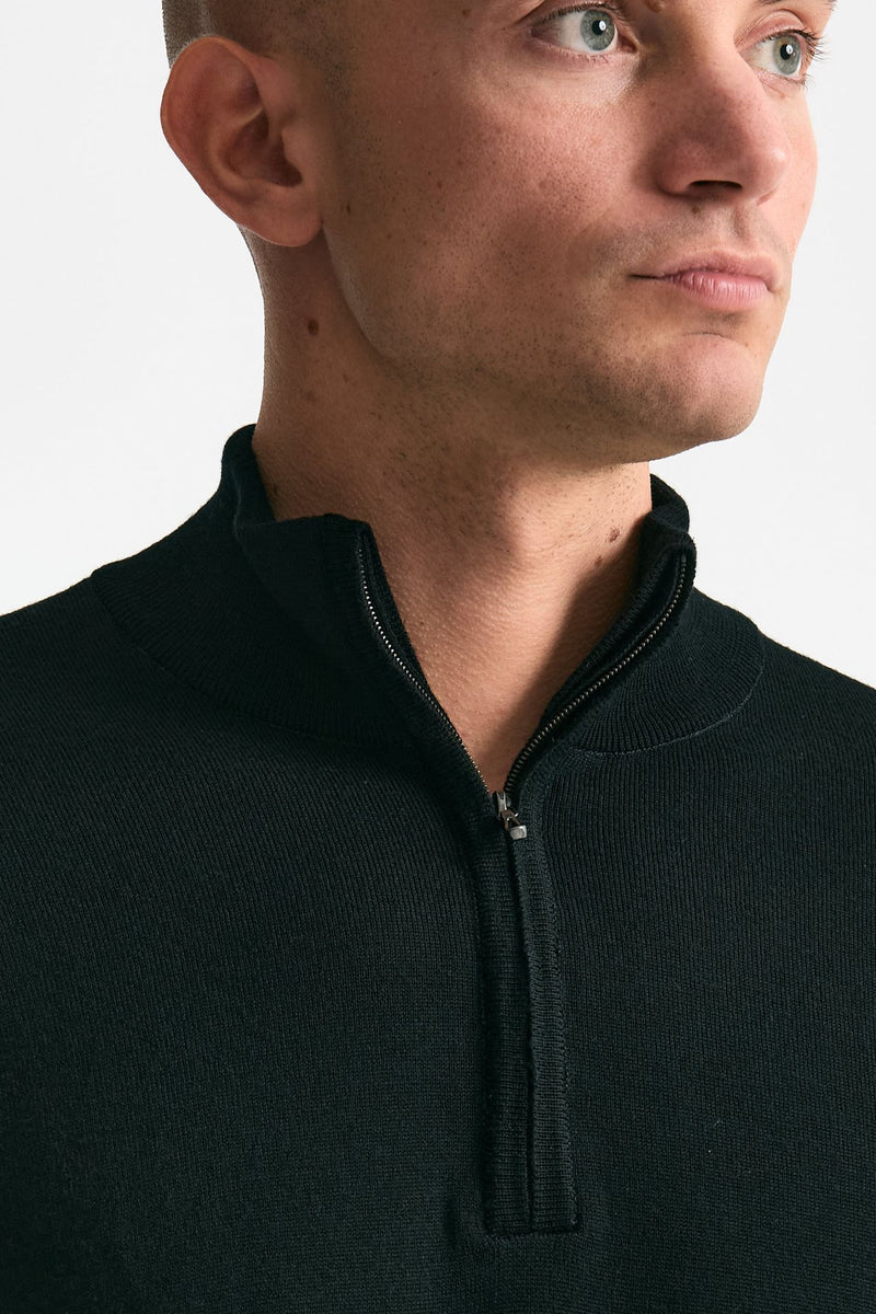 Maglia TAPTON in lana nero men John smedley - 5