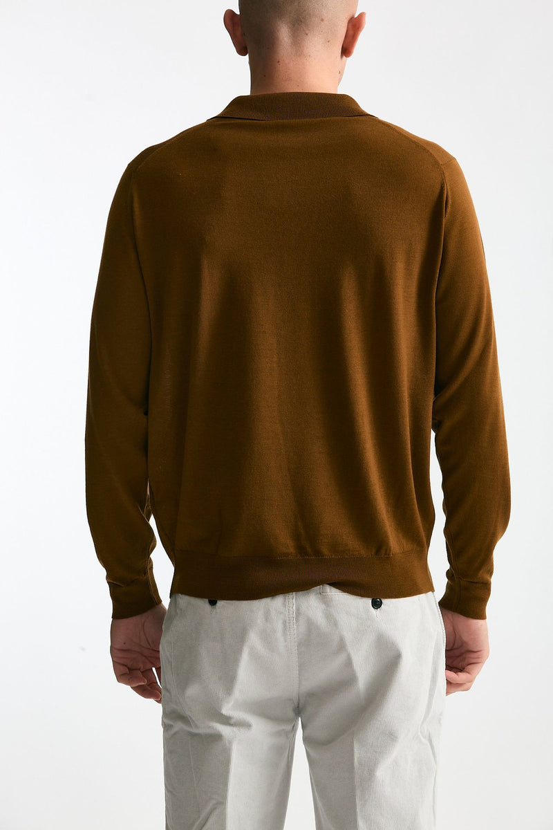 Polo KNOLL in lana ocra men John smedley - 3