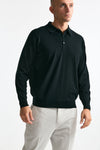 Polo KNOLL in lana nero men John smedley - 4