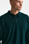 Polo KNOLL in lana verde bottiglia men John smedley - 5
