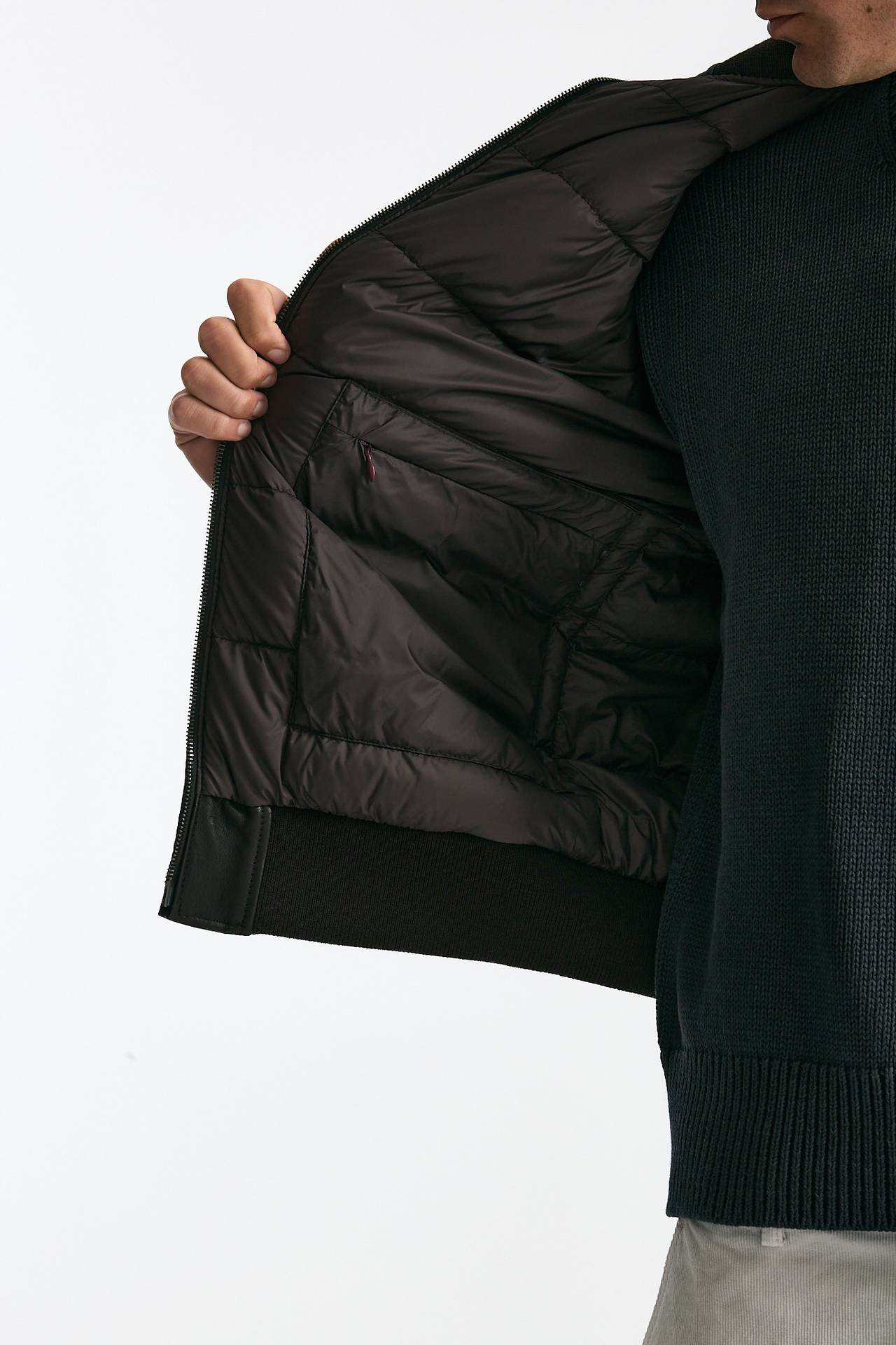 Giubbino NUVOLA in pelle martellata marrone men Stewart - 5