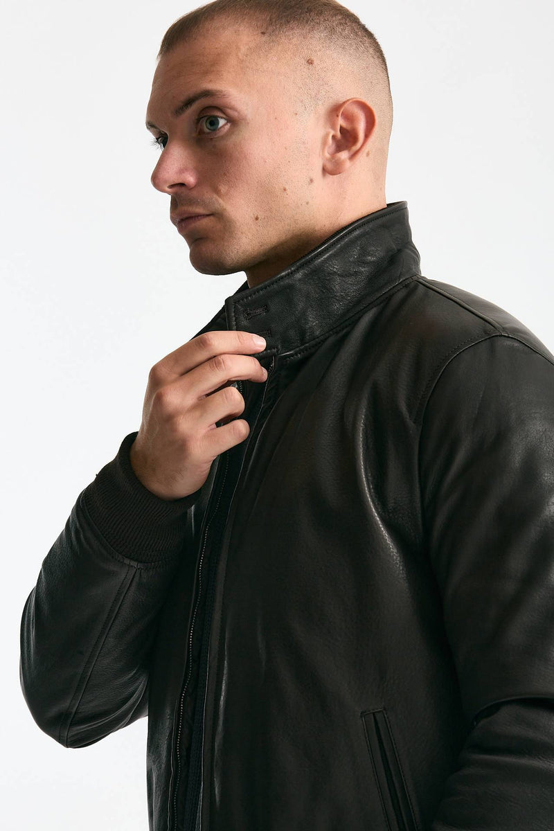 Giubbino NUVOLA in pelle martellata marrone men Stewart - 8