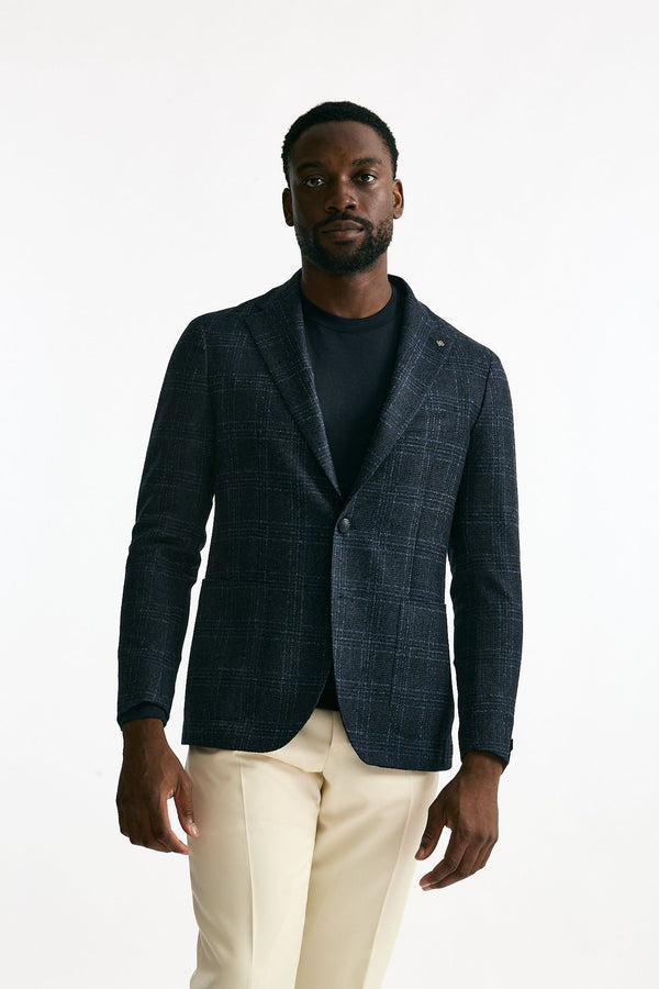 Giacca monopetto MONTECARLO galles blu men Tagliatore