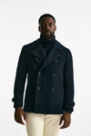 Peacoat in misto lana blu men Tagliatore - 7