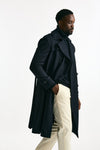 Trench doppiopetto in lana blu men Tagliatore - 5