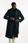 Trench doppiopetto in lana blu men Tagliatore - 1
