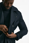 Trench doppiopetto in lana blu men Tagliatore - 6