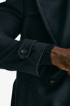 Trench doppiopetto in lana blu men Tagliatore - 7