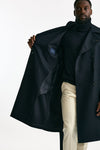 Trench doppiopetto in lana blu men Tagliatore - 9