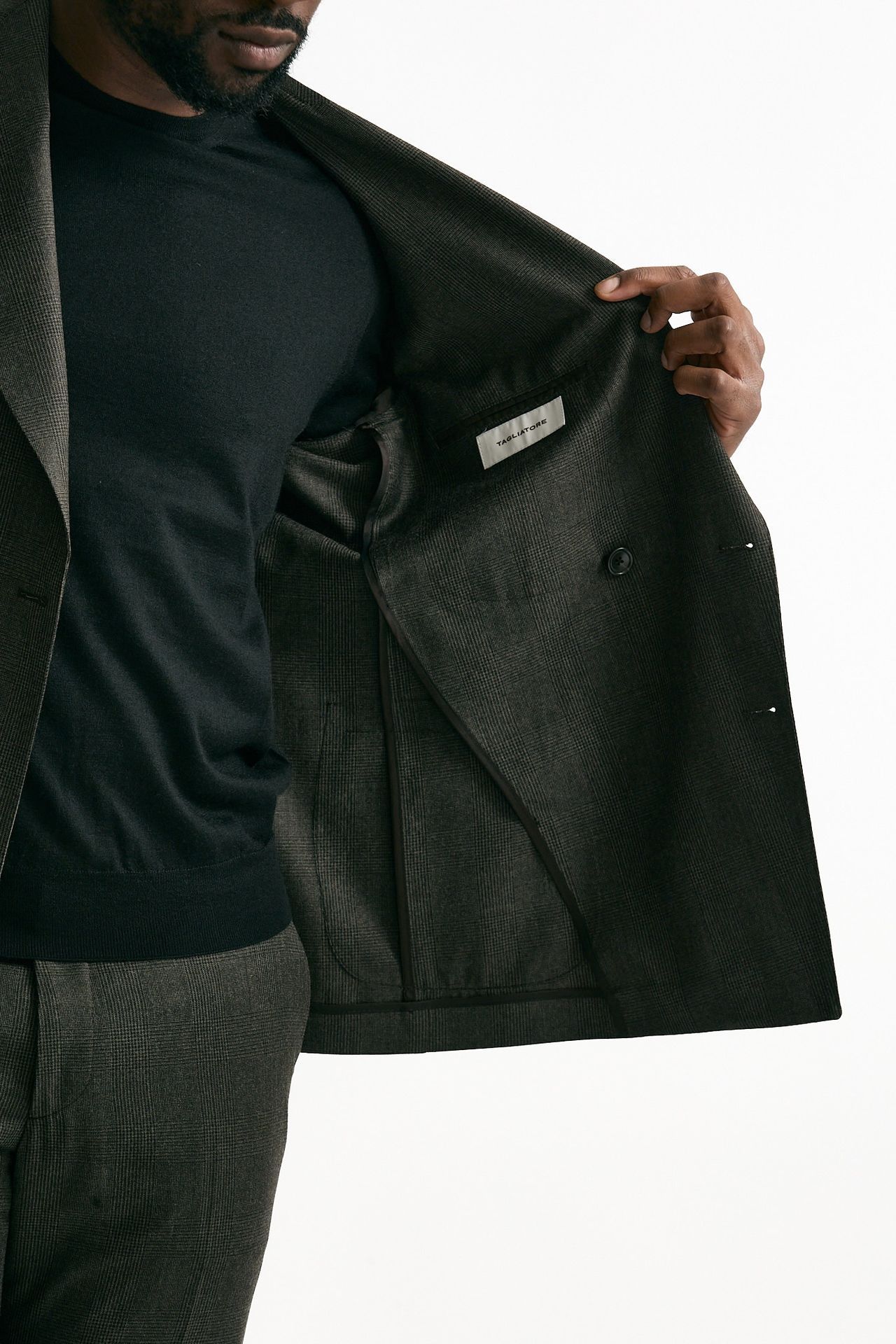 Abito doppiopetto MONTECARLO Galles marrone men Tagliatore - 7