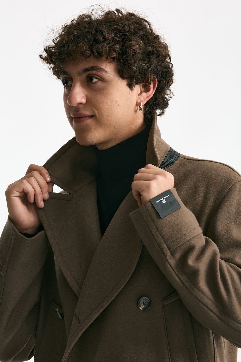 Cappotto PINO LERARIO doppiopetto cammello men Tagliatore - 11
