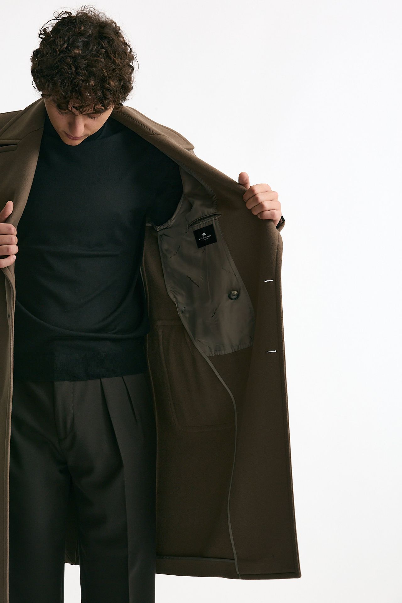 Cappotto PINO LERARIO doppiopetto cammello men Tagliatore - 6