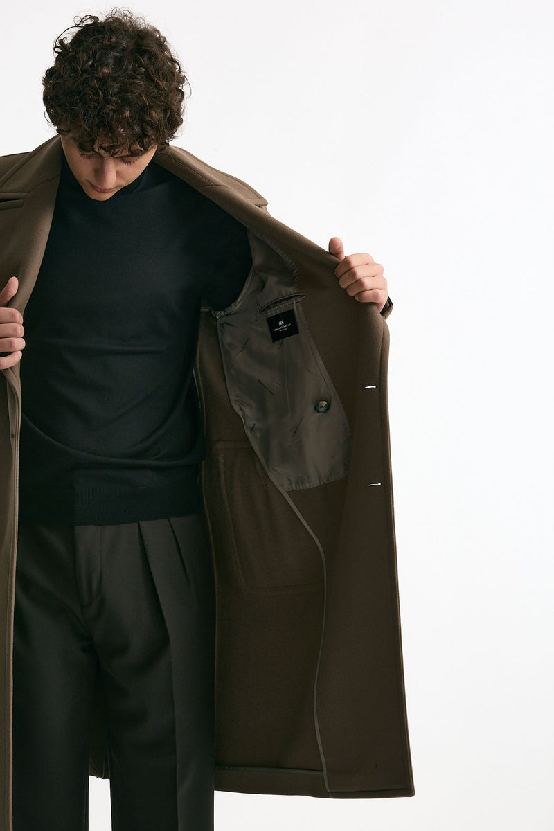 Cappotto PINO LERARIO doppiopetto cammello men Tagliatore - 6
