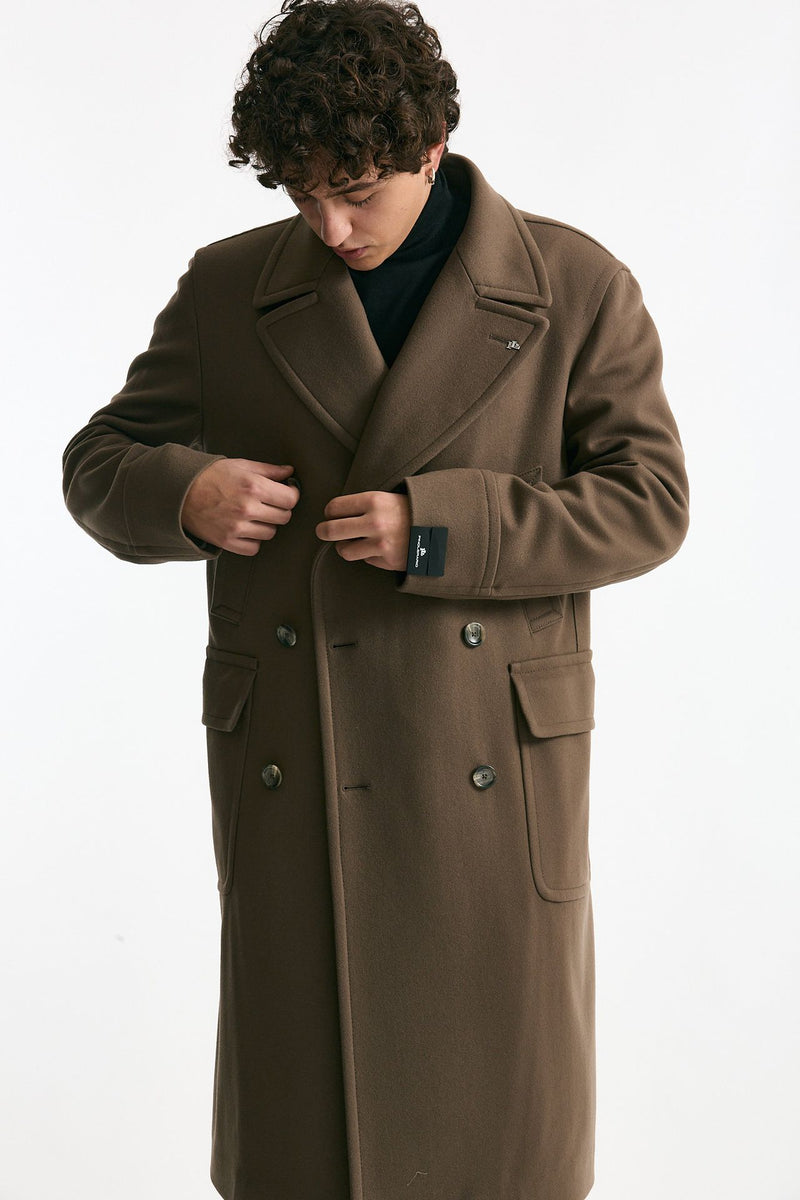 Cappotto PINO LERARIO doppiopetto cammello men Tagliatore - 7