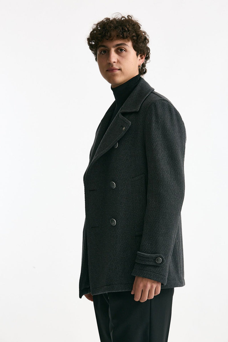 Peacoat in lana grigio men Tagliatore - 1