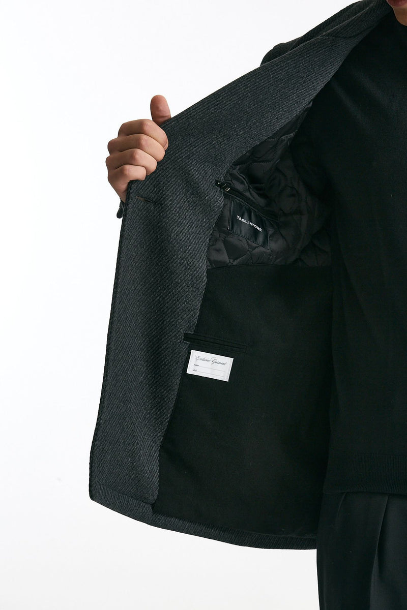 Peacoat in lana grigio men Tagliatore - 7